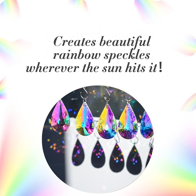10 Pack Colorful Crystal Prisms Suncatcher, Sun Shine Catcher Rainbow Pendants - Image 5