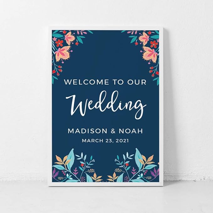 Andaz Press Personalized Extra Large Wedding Easel Board Party Sign, 12x18-inch - Image 4