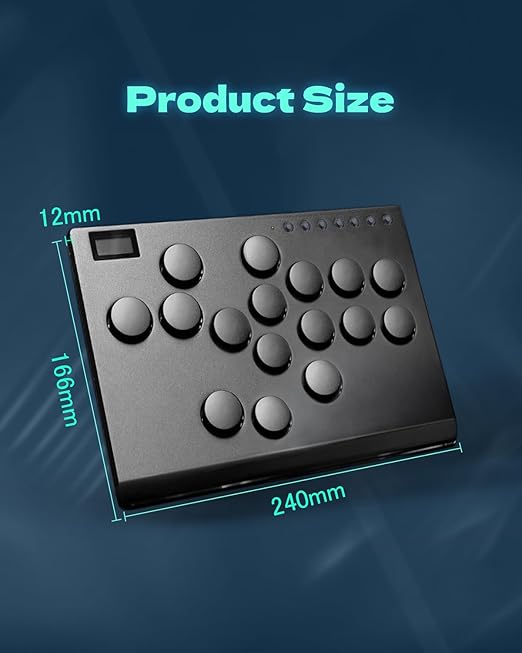 Borcham Haute42 M16 All-Button Arcade Stick, Leverless Arcade Controller - Image 5