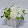 LADADA Flower in Ceramic vase, Artificial Hydrangea Flower Arrangement and vase by LADADA