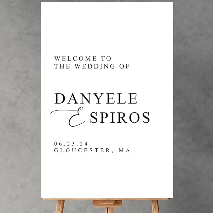 Modern Simple Wedding Welcome Signs, Customized Wedding Welcome Sign, Custom by Custom