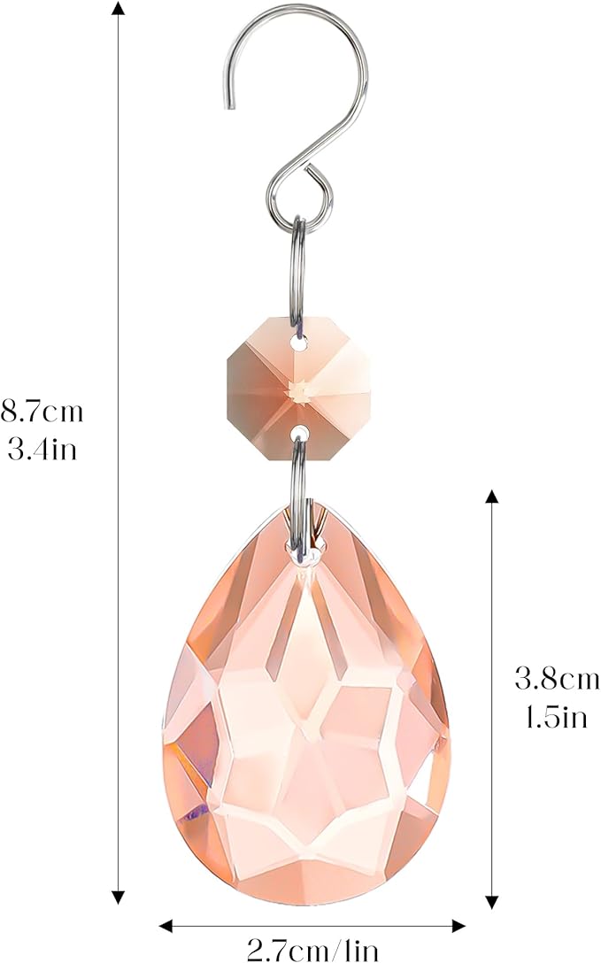 H&D HYALINE & DORA 3Inch Crystal Suncatcher Bauhinia Prisms Pendants 10Pcs - Image 4