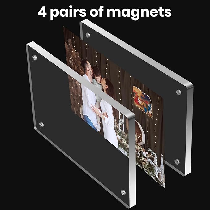 Acrylic Magnetic Photo Frame, 5x7 Inch Double-sided Magnetic Photo Frame - Image 3