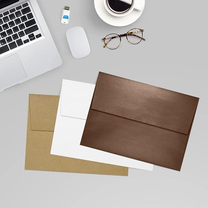 LUXPaper A7 Invitation Envelopes | Peel & Press | 5 1/4" x 7 1/4" | Bronze - Image 9