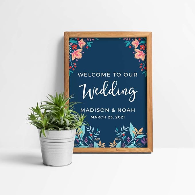 Andaz Press Personalized Extra Large Wedding Easel Board Party Sign, 12x18-inch - Image 6