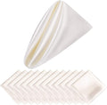 Aneco 12 Pieces Satin Napkin Square 20 x 20 Inches Dinner Napkins Weddings by Aneco