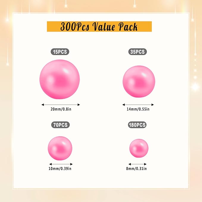 300Pcs Pearl Vase Filler, Candle Centerpieces, Wedding Birthday Party Home - Image 2