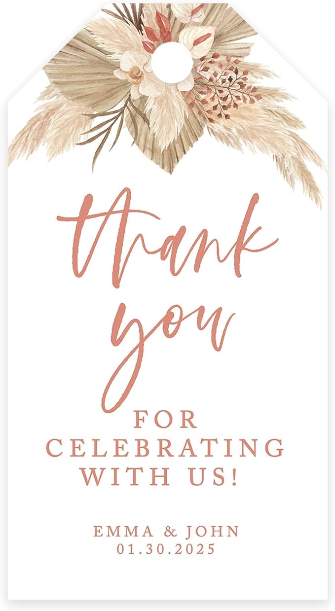 Andaz Press 100 Pack Personalized Thank You Tags by AndazPress