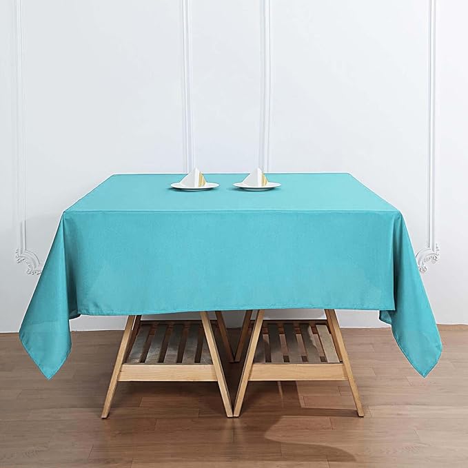 Efavormart 70" Square Linens Turquoise Wholesale Linens Polyester Square Linen by efavormart
