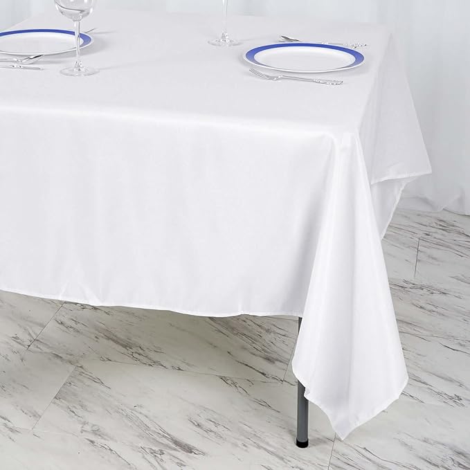Efavormart Premium Polyester Square Table Overlay 70"x70" White - Image 6