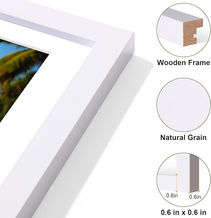 Vittanly 8x20 Collage Picture Frame, Displays 4Pcs 4x6 Pictures - Image 8