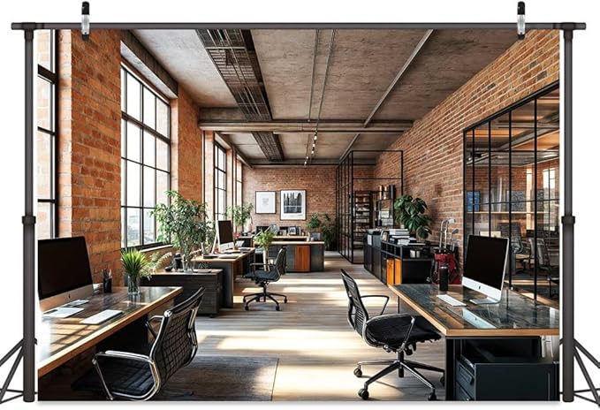 6X6ft Office Video Photo Backdrop Photography Background - Image 2