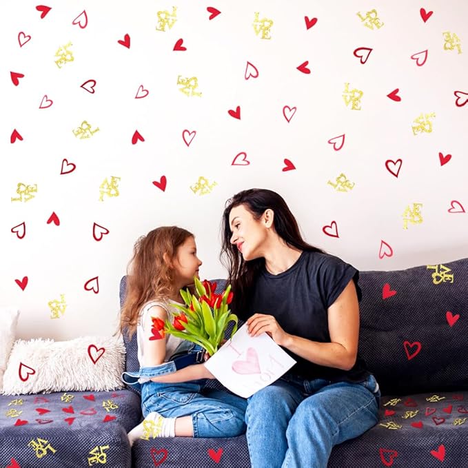 200 Pcs Heart and Love Decorations, Bed Table Scatter Sprinkles - Image 5