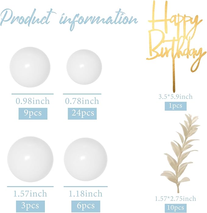 MIAHART Ball Cake Toppers Boho Grass Cake Topper Ball Cake Insert Decoration - Image 2