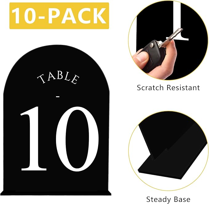 JOYIT Arch Wedding Table Numbers 1-10 - Image 3