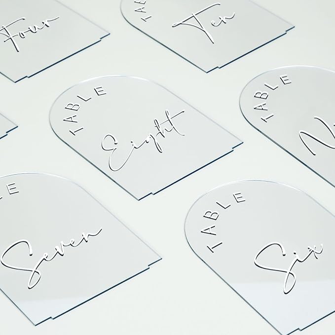 JINMURY Sliver Arch Wedding Table Numbers 1-20 - Image 3