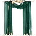 Socomi Wedding Arch Draping Fabric 29" x 20Ft 1 Panel Emerald Green Sheer by Socomi
