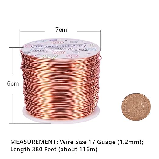 BENECREAT 17 Gauge Jewelry Craft Aluminum Wire 380 Feet Bendable Metal - Image 4