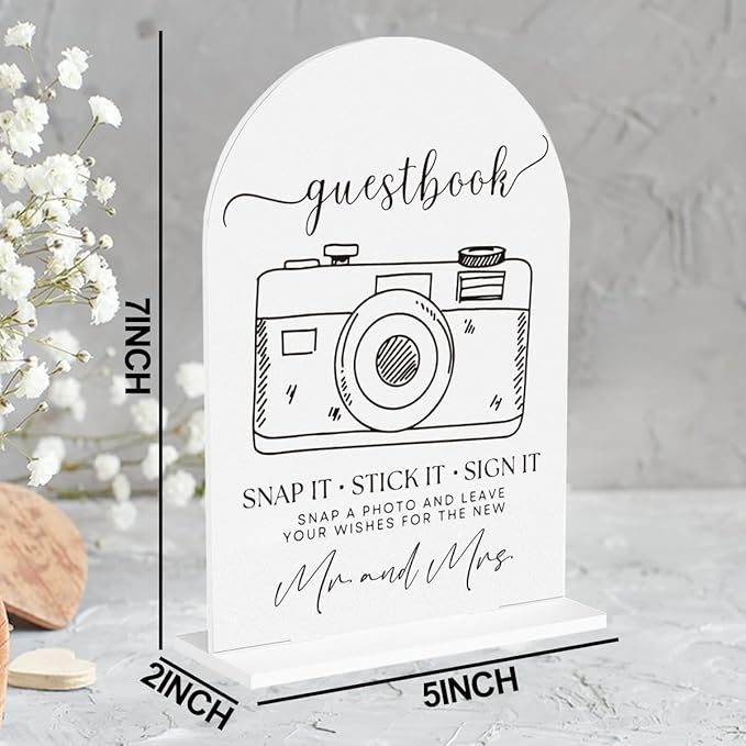 Wedding Photo Guest Book Sign, Guest Book Desk Decor - Image 2