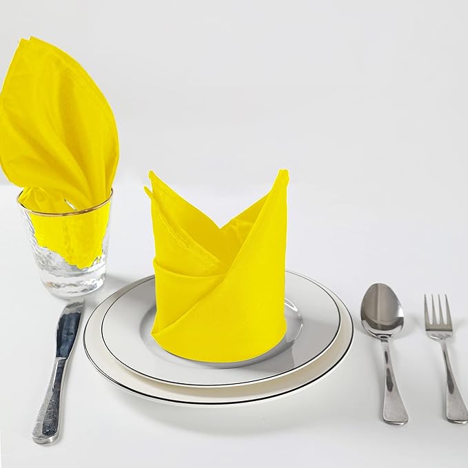 Cloth Napkins 20x20 inch Washable Polyester Dinner Napkins Soft Table Napkins - Image 5