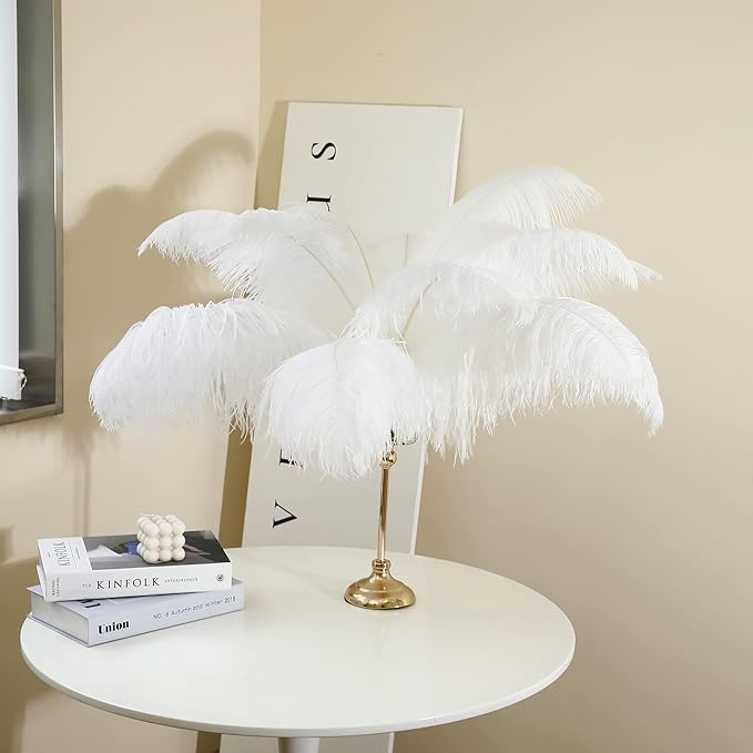 Larryhot White Large Ostrich Feathers - Image 3