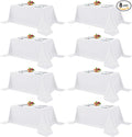 Fitable 8 Pack Rectangle Tablecloths: Stain Resistant Wrinkle Free Fabric Table by Fitable