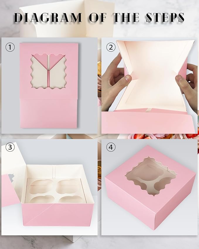 Bakepacker Auto-pop up 4 Cupcake Boxes - Image 3