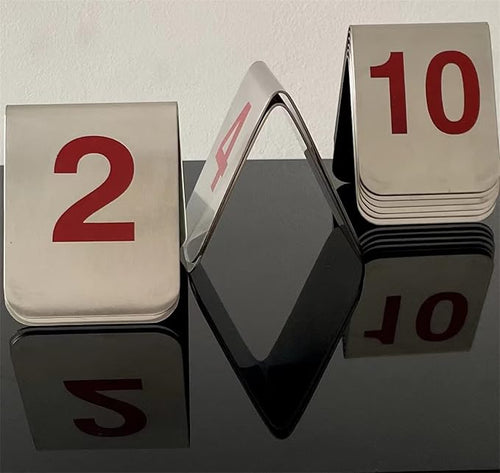 10 Pcs Metal Place Cards Stackable Tent Style Table Numbers，Place Card Holders - Image 2