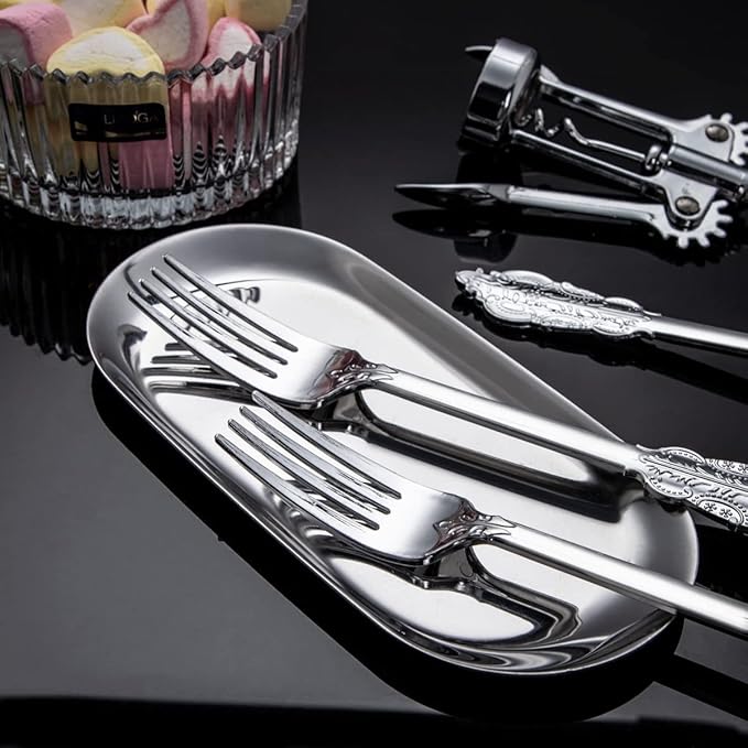 WDF 200 Pieces Silver Plastic Silverware Disposable - Image 6