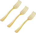 N9R 300PCS Gold Plastic Mini Forks, 4 Inches – Heavy Duty Disposable Cocktail by N9RTABLEWARE