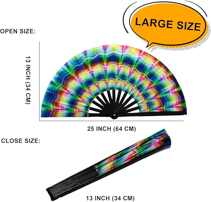Amajiji Rave Folding Hand Fan Popping Fans - Image 6