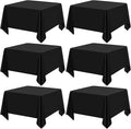 6 Pack Black Square Tablecloths by REWOMC