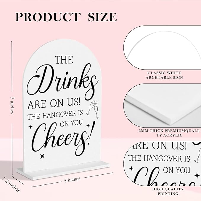 Wedding Decorations for Reception Ceremony, Wedding White Acrylic Table Sign - Image 3