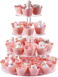 Boxalls Cupcake Stand, 4 Tier Round Acrylic Cupcake Display Stand Holder by BOXALLS