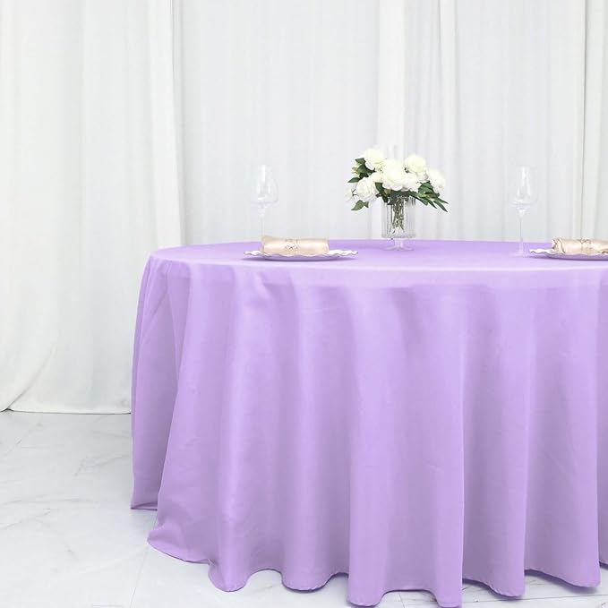 Efavormart Round Tablecloth, 132 Inch Stain & Wrinkle Resistant Washable Table by efavormart