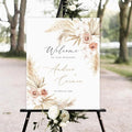 Pampas Grass Boho Wedding Welcome Sign Template by Unknown
