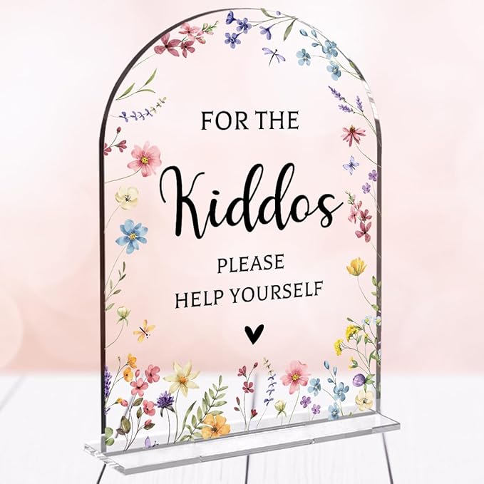 Wedding Sign，For The Kiddos Wedding Sign, Weddings Supplies 5x7 Inch, Kids by Unknown