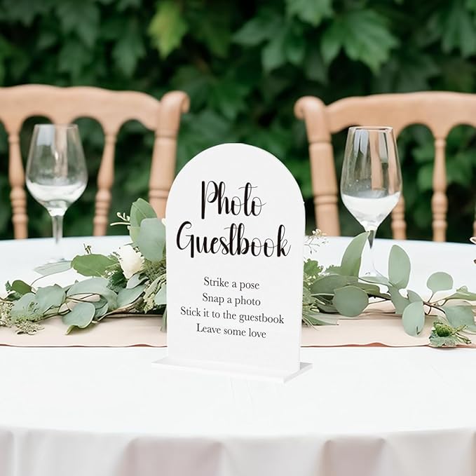 Photo Guest Book Sign for Wedding Acrylic Arch Wedding Bridal Shower Baby - Image 3