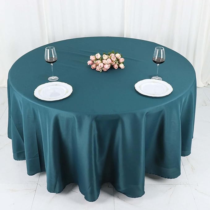 Efavormart Round Tablecloth, 108 Inch Stain & Wrinkle Resistant Washable Table - Image 3