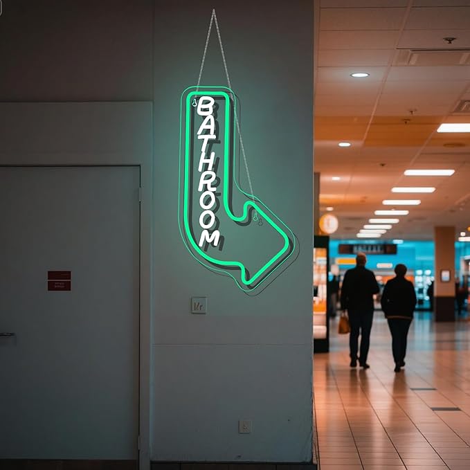 Looklight Bathroom Arrow Neon Signs - Image 4