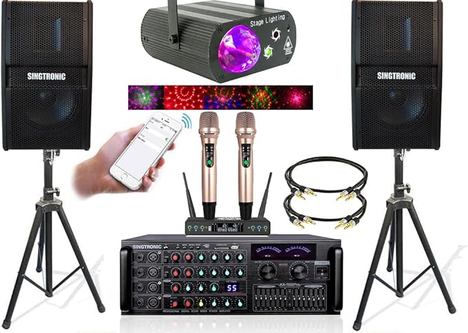 SINGTRONIC Professional 2000 WATTS Complete Karaoke System Package Free: by SINGTRONICINC