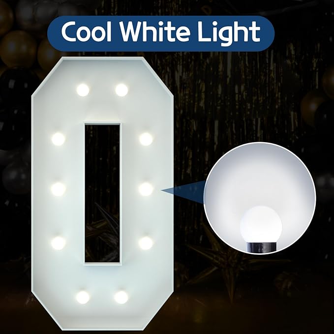 Marquee Numbers 4 Feet Tall Big Light Up Numbers 30th 40th 50th Birthday - Image 2