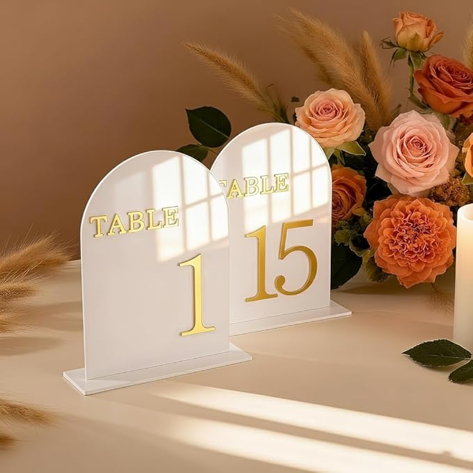 Arch Wedding Table Numbers 1-15 by CrazyAnt