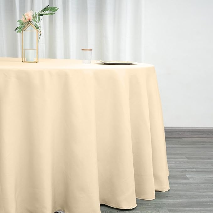 Efavormart Round Tablecloth, 120 Inch Stain & Wrinkle Resistant Washable Table - Image 2