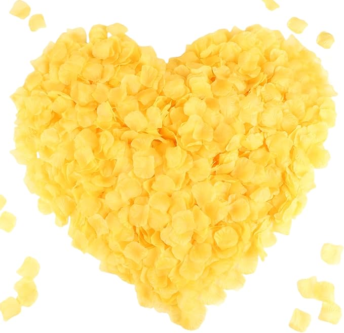 CODE FLORIST 1500 PCS Orange Yellow Silk Flower Rose Petals by CODE+FLORIST