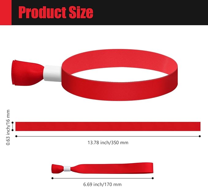 Green-Power America 100 Pcs Cloth Event Wristbands, Event Wristbands, Colored - Image 2