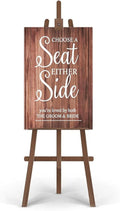 Rustic Wooden Signs Choose A Seat Not A Side Welcome Wedding Sign Wall Art by Eletina