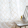 Sheer Curtains Beige 63 Inches, Rod Pocket Voile Drapes by MYSTIC-HOME