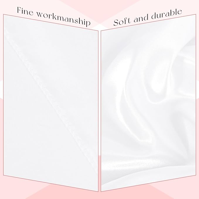 6 Packs Satin Tablecloth 120 Inch White Round Table Cloth Silk Tablecloth - Image 4