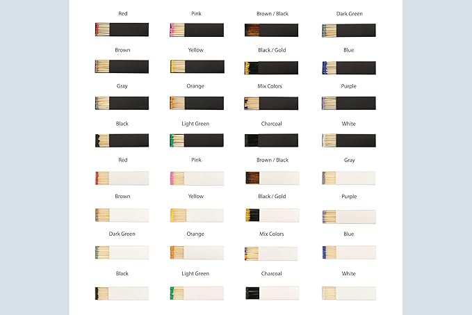 10 Boxes - Customized Matchboxes Colorful Tips - Image 7